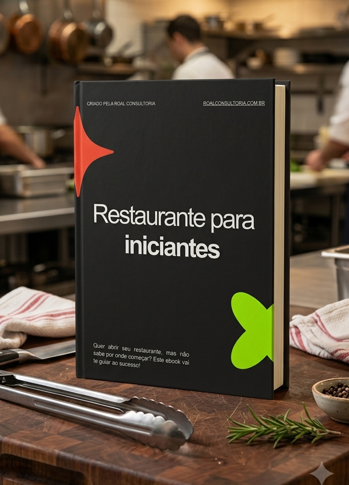 Capa do E-book Restaurante para Iniciantes - ROAL Consultoria